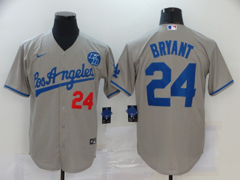 Cheap Men Los Angeles Dodgers 24 Bryant Grey Game 2020 MLB Nike Jerseys
